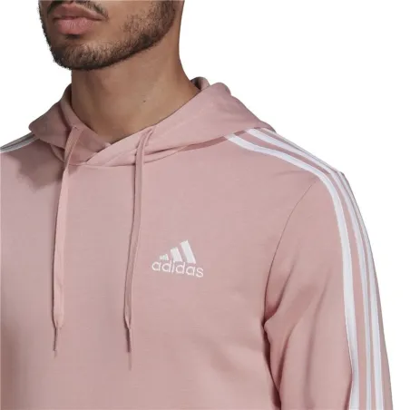 Men’s Hoodie Adidas Essentials 3 Bandas Light Pink