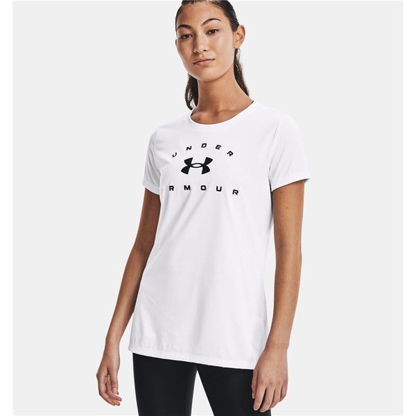 Lühikeste varrukatega T-särk, naiste Under Armour 1369864-100 Valge (XS)