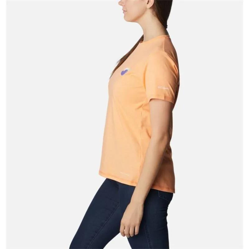 Lühikeste varrukatega T-särk, naiste Columbia 1998133812 Lõheroosa (XS)