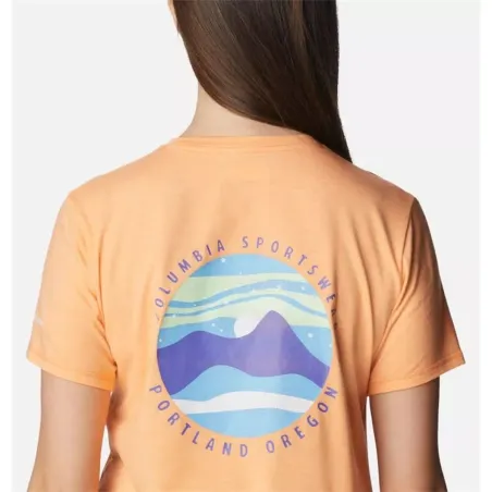 Sieviešu Krekls ar Īsām Piedurknēm Columbia 1998133812 Laša krāsas (XS)