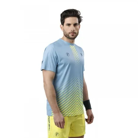 Men’s Short Sleeve T-Shirt Drop Shot DT281303-GRIS Sky blue (S)