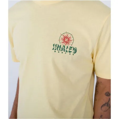Lühikeste varrukatega T-särk, meeste Hurley MTS0035680-H713 Kollane (S)