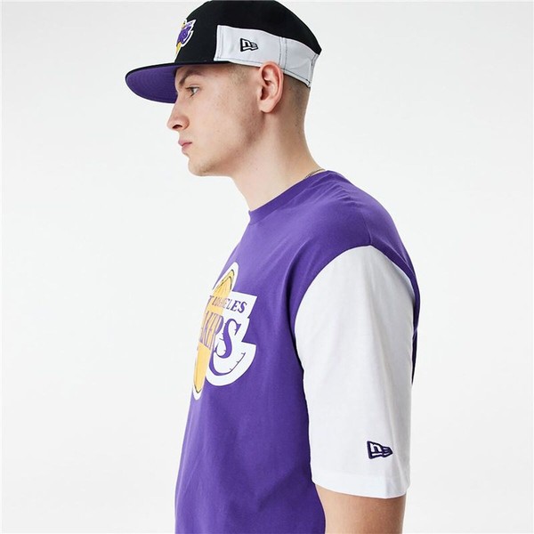 Lühikeste varrukatega T-särk, meeste New Era 60424423 Lilla (XL)