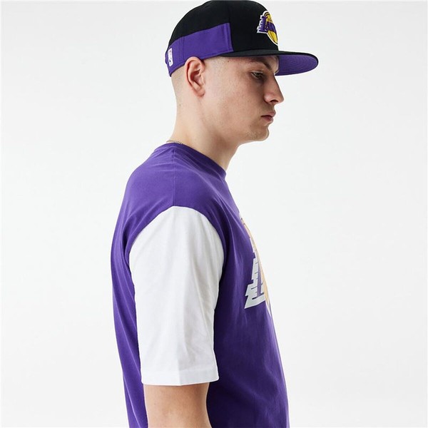 Vīriešu Krekls ar Īsām Piedurknēm New Era 60424423 Violets (XL)