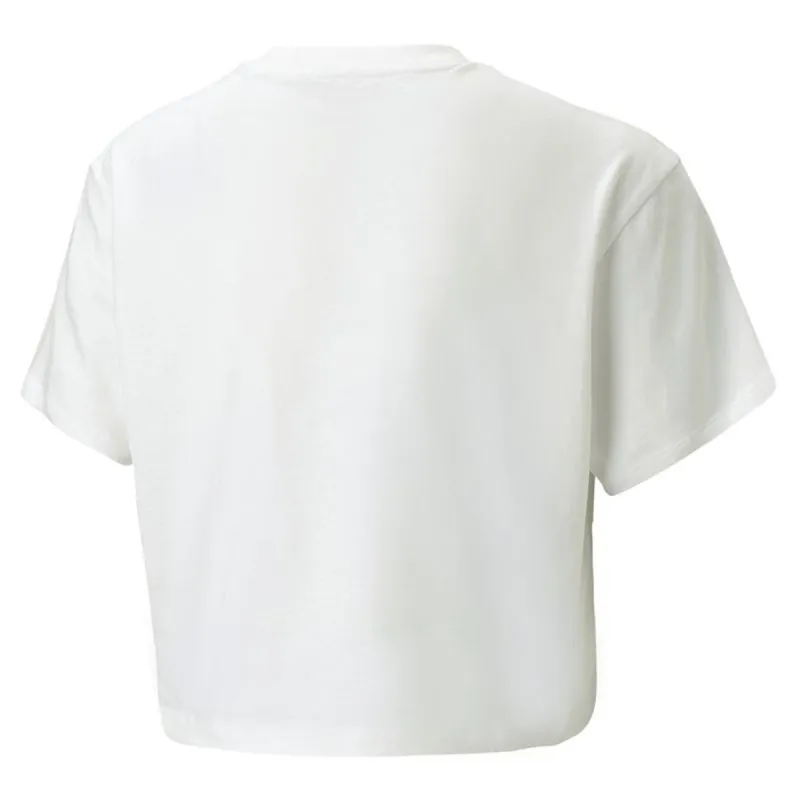 Child's Short Sleeve T-Shirt Puma 845346 52 White