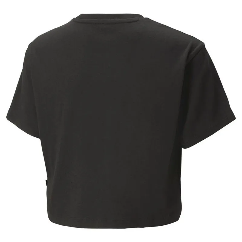 Child's Short Sleeve T-Shirt Puma 845346 56 Black