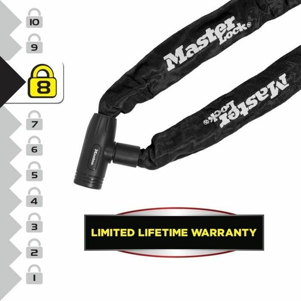 Замок с ключом Master Lock Чёрный 90 cm
