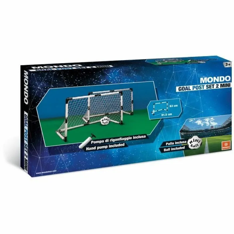 Football Goal Mondo 14 cm White
