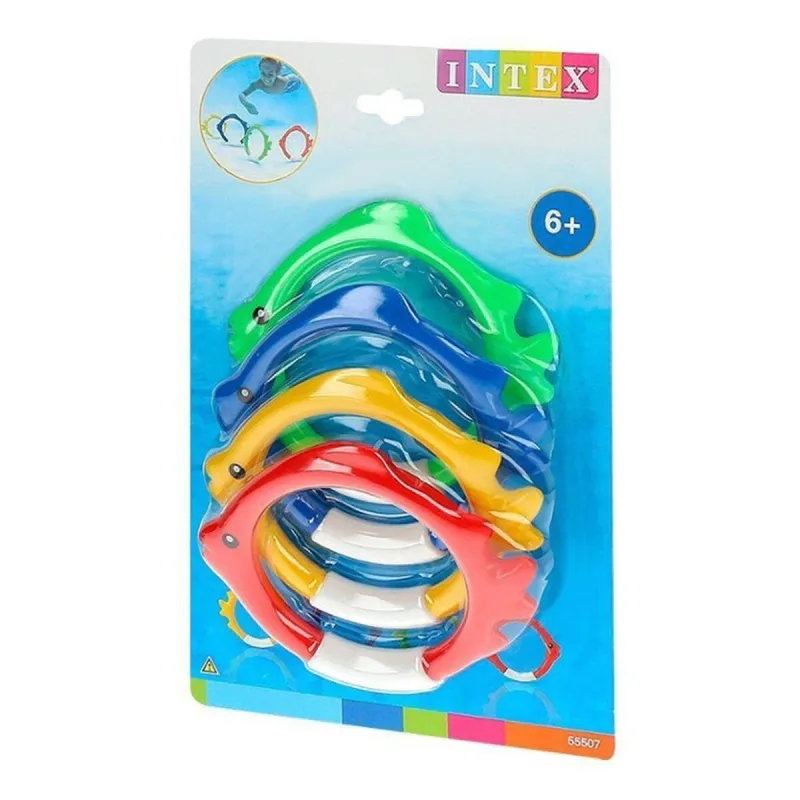 Set of Dive Rings Intex Fish Games 4 Pieces
