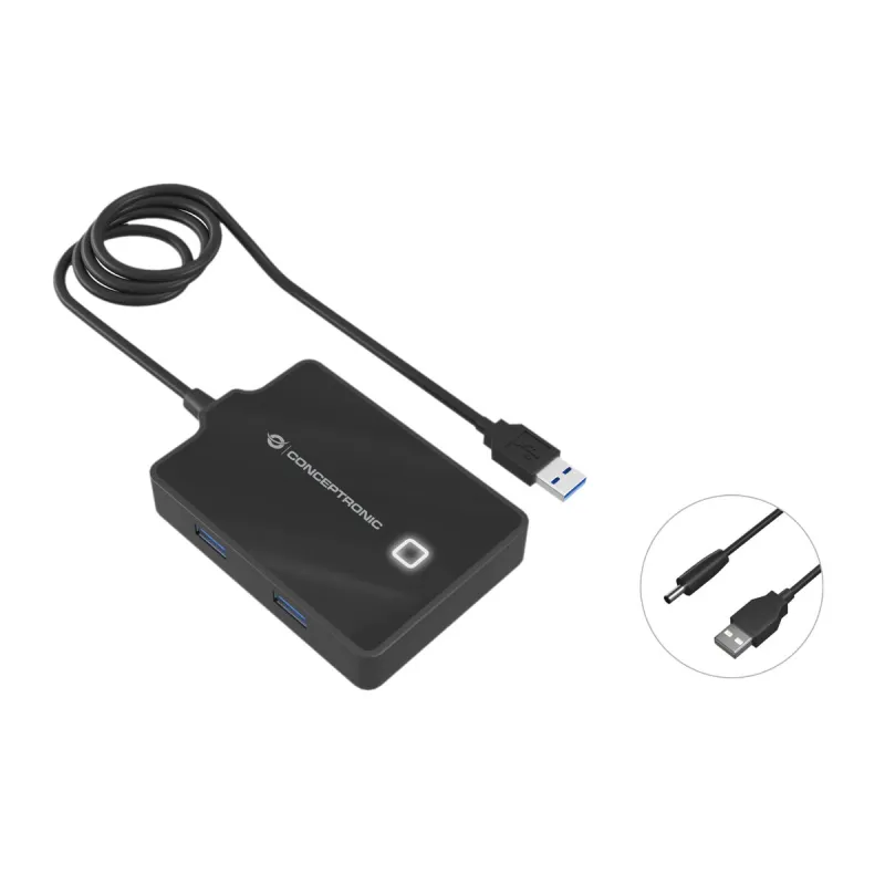 USB-разветвитель Conceptronic 110517107101 Чёрный 90 cm (1 штук)