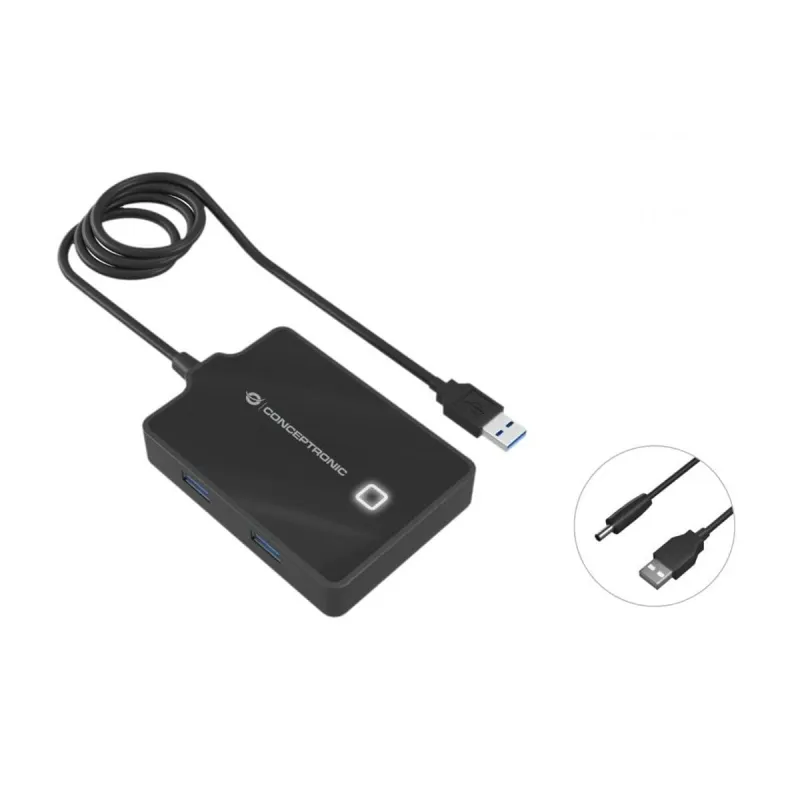 USB-разветвитель Conceptronic 110517107101 Чёрный 90 cm (1 штук)