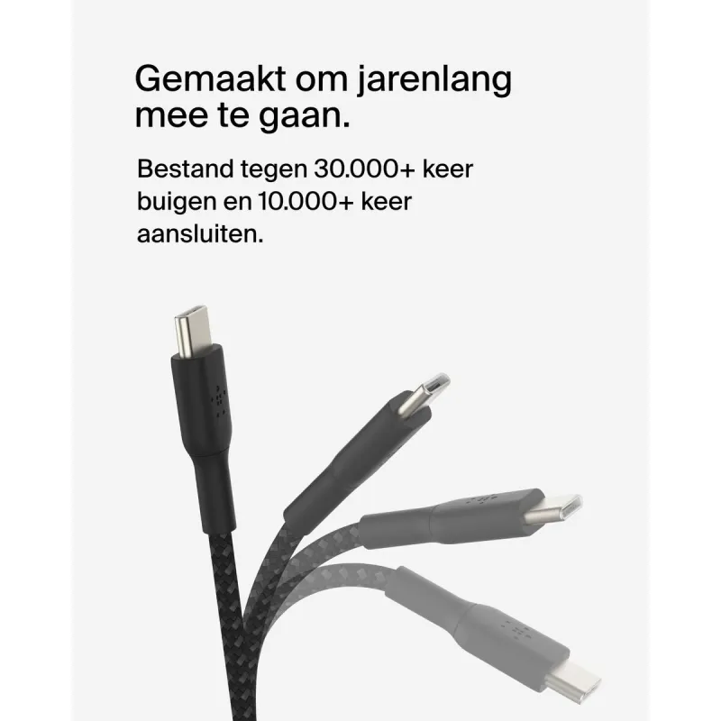 Кабель USB-C — USB-C Belkin CAB004BT0MBK Чёрный