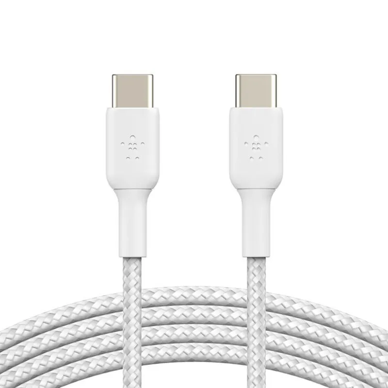 USB-C-Kaapeli Belkin CAB004BT2MWH2PK Valkoinen 2 m (2 osaa)