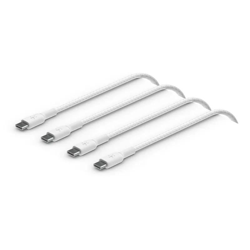 USB-C-Kaapeli Belkin CAB004BT2MWH2PK Valkoinen 2 m (2 osaa)