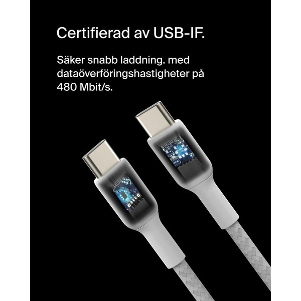USB-C - USB-C kaapeli Belkin CAB004BT2MWH Balts 2 m
