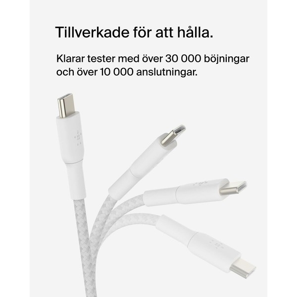 USB-C - USB-C kabelis Belkin CAB004BT2MWH Balta 2 m