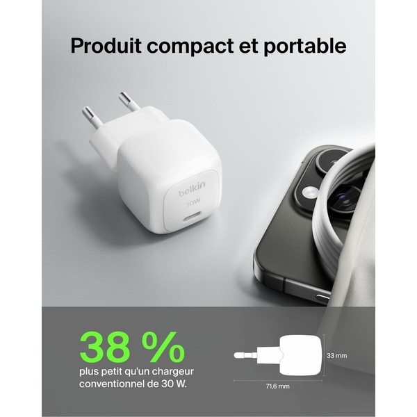 USB - Lightning kaapeli Belkin WCA008KQ1MWH-B5