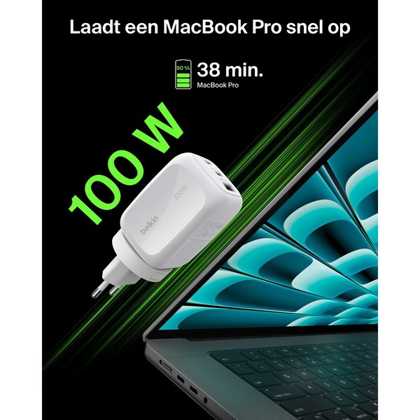 USB-kaabel Belkin WCH016HQWH Valge