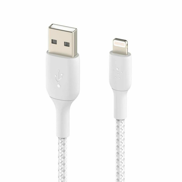 USB uz Lightning Kabelis Belkin CAA002BT1MWH Balts 1 m