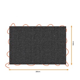 Piekabes pārsegs Black & Decker Melns 1,6 x 2,5 m