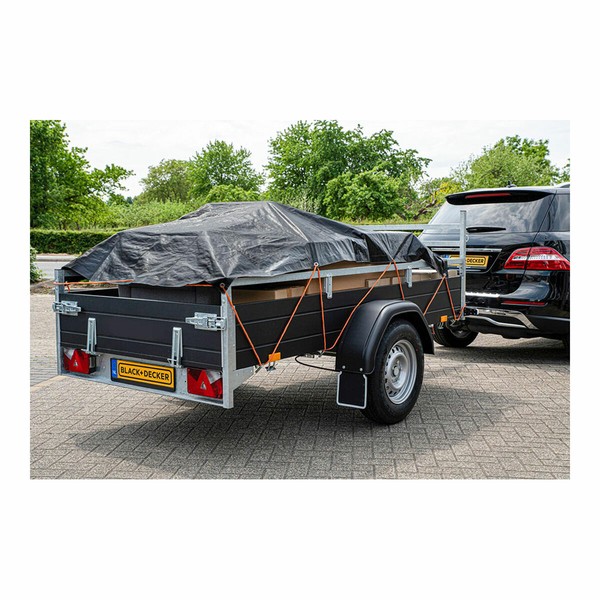 Piekabes pārsegs Black & Decker Melns 1,6 x 2,5 m