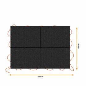 Piekabes pārsegs Black & Decker Melns 3 x 4 m