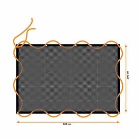 Vilcēja tīkls Black & Decker 2 x 3 m Plastmasa