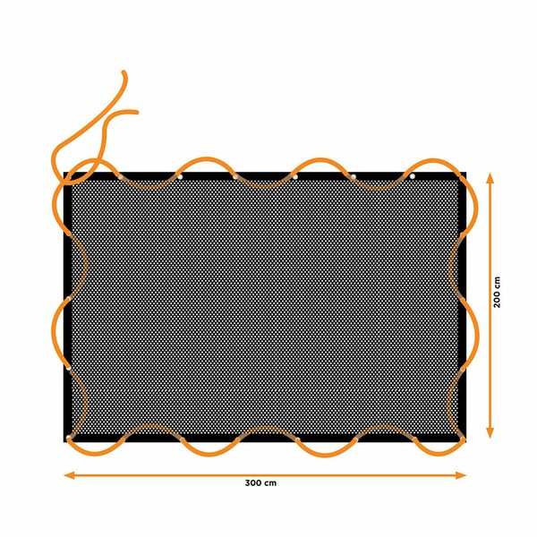 Vilcēja tīkls Black & Decker 2 x 3 m Plastmasa