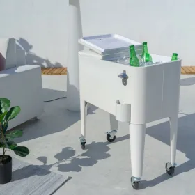 Portable Fridge Fresh Grey Metal 74 x 43 x 80 cm