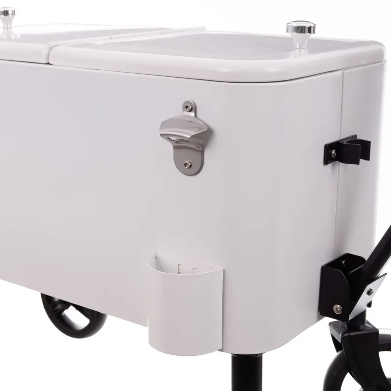 Portable Fridge Fresh White Metal Steel polypropylene 66 x 35 x 60 cm