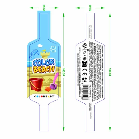 Beach toys set Colorbaby polypropylene (16 Units)