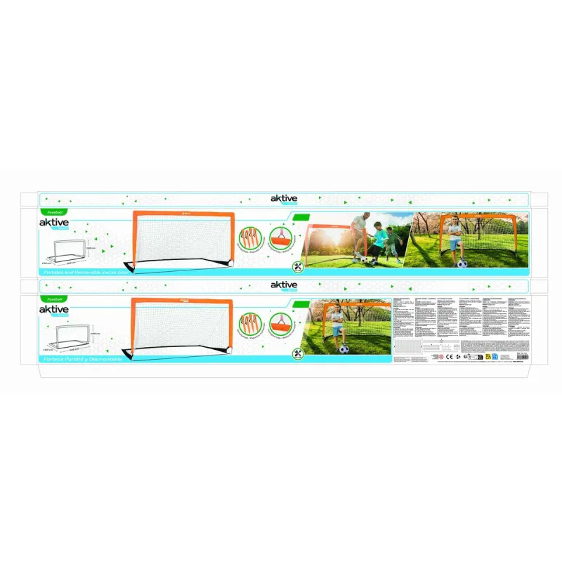 Football Goal Aktive 200 x 100 x 100 cm (2 Units)