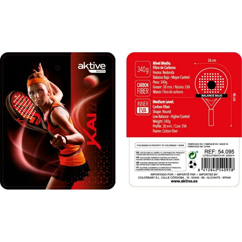 Squashmaila Aktive Musta/Punainen (4 osaa)