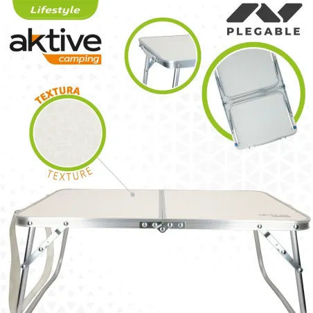 Sulankstomas stalas Aktive Kreminė 60 x 25 x 40 cm (4 vnt.)