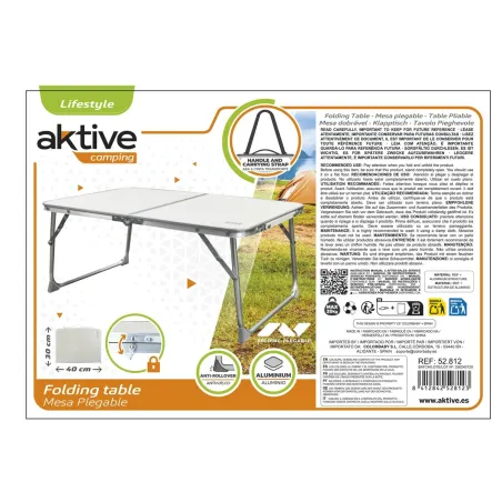 Sulankstomas stalas Aktive Kreminė 60 x 25 x 40 cm (4 vnt.)