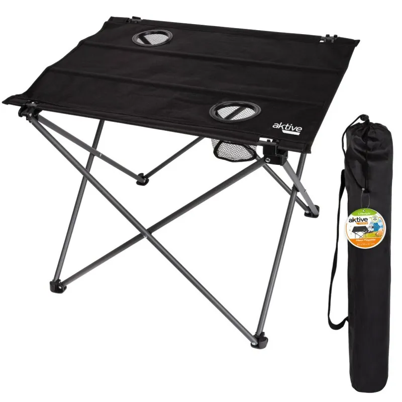 Sulankstomas stalas Aktive Juoda Tekstilė 61 x 51 x 50 cm (4 vnt.)