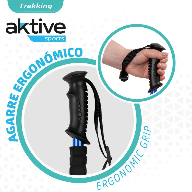 Vaikščiojimo lazda Aktive Aliuminis 135 cm (10 vnt.)