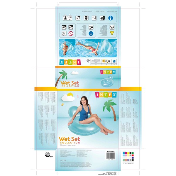 Inflatable Chair for Pool Intex Apaļš 137 x 122 cm