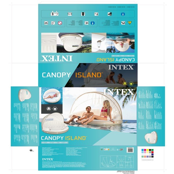 Puhallettava saari Intex Canopy 199 x 150 cm