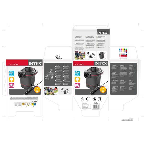 Elektrinė oro pompa Intex Quick FIll 12 V (6 vnt.)