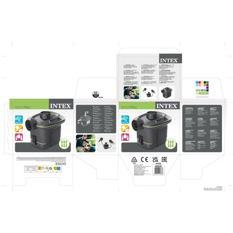 Electric Air Pump Intex Quick FIll (6 Units)
