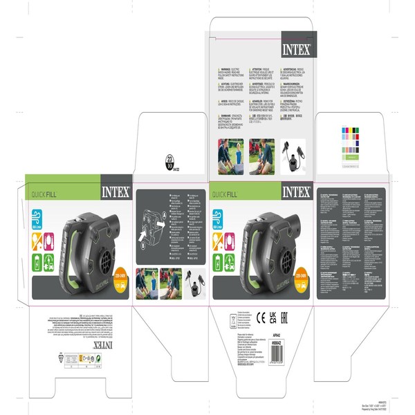 Elektrinė oro pompa Intex Quick Fill Įkraunamas 220-240 V 4 vnt.