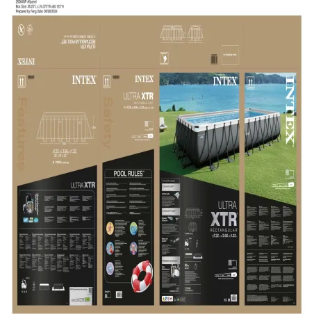 Removable pool Intex 732 x 132 x 366 cm