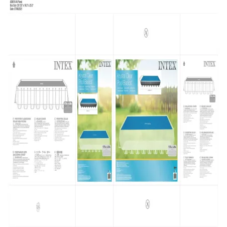 Swimming Pool Cover Intex 28018 Rectangular Solar 975 x 488 cm