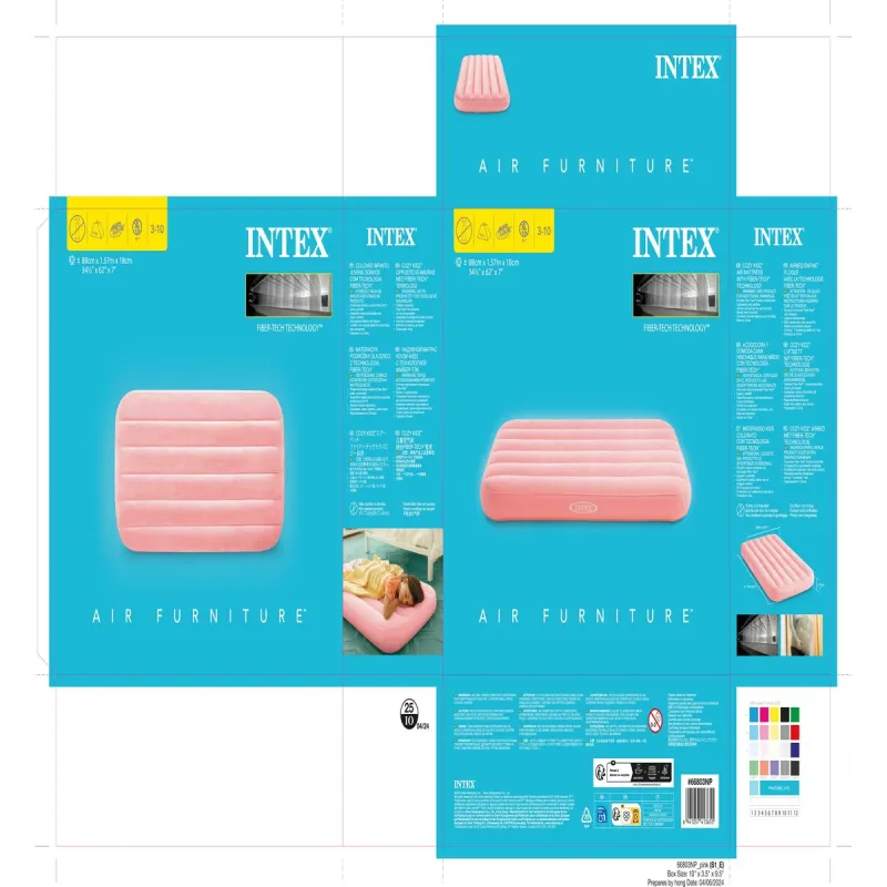 Pripučiama lova Intex COZY KIDZ Vaikiškas 88 x 18 x 157 cm (6 vnt.)