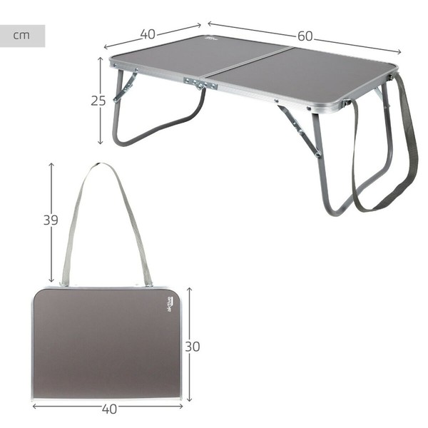 Sulankstomas stalas Aktive Stovyklavietė Antracito 60 x 25 x 40 cm (4 vnt.)