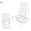 Folding Chair Aktive 38 x 65 x 36 cm (4 Units)