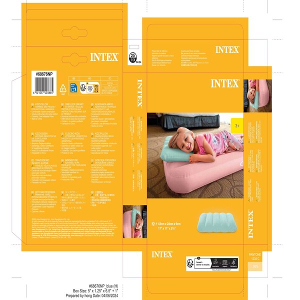 Oro pagalvė Intex 43 x 9 x 28 cm (24 vnt.)
