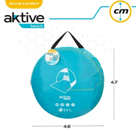 Beach Windscreen Aktive 160 x 110 x 140 cm Blue Green (6 Units)