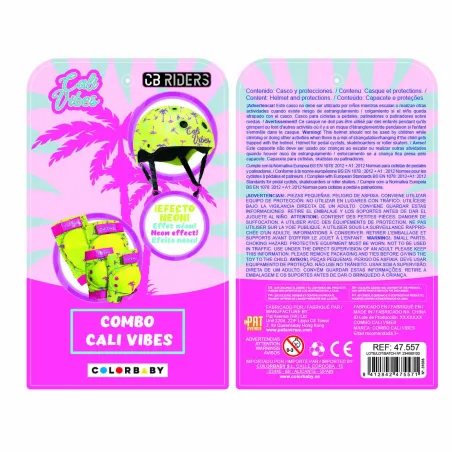 Спортивный защитный набор Colorbaby Neon Cali Vibes Жёлтый (4 штук)